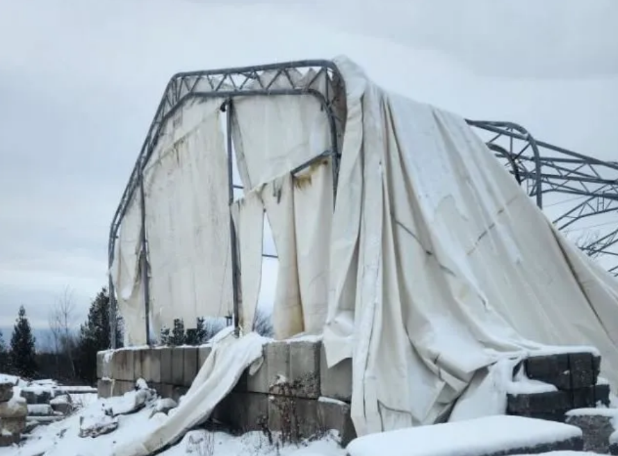 Coverall fabric building repair and re-covering